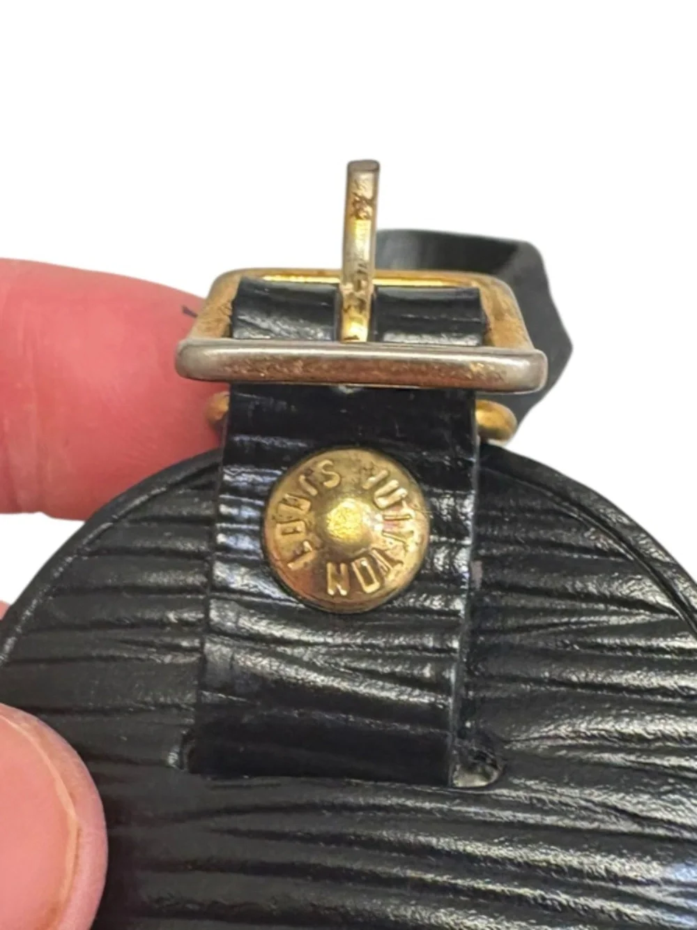 Louis Vuitton vintage epi leather luggage tag